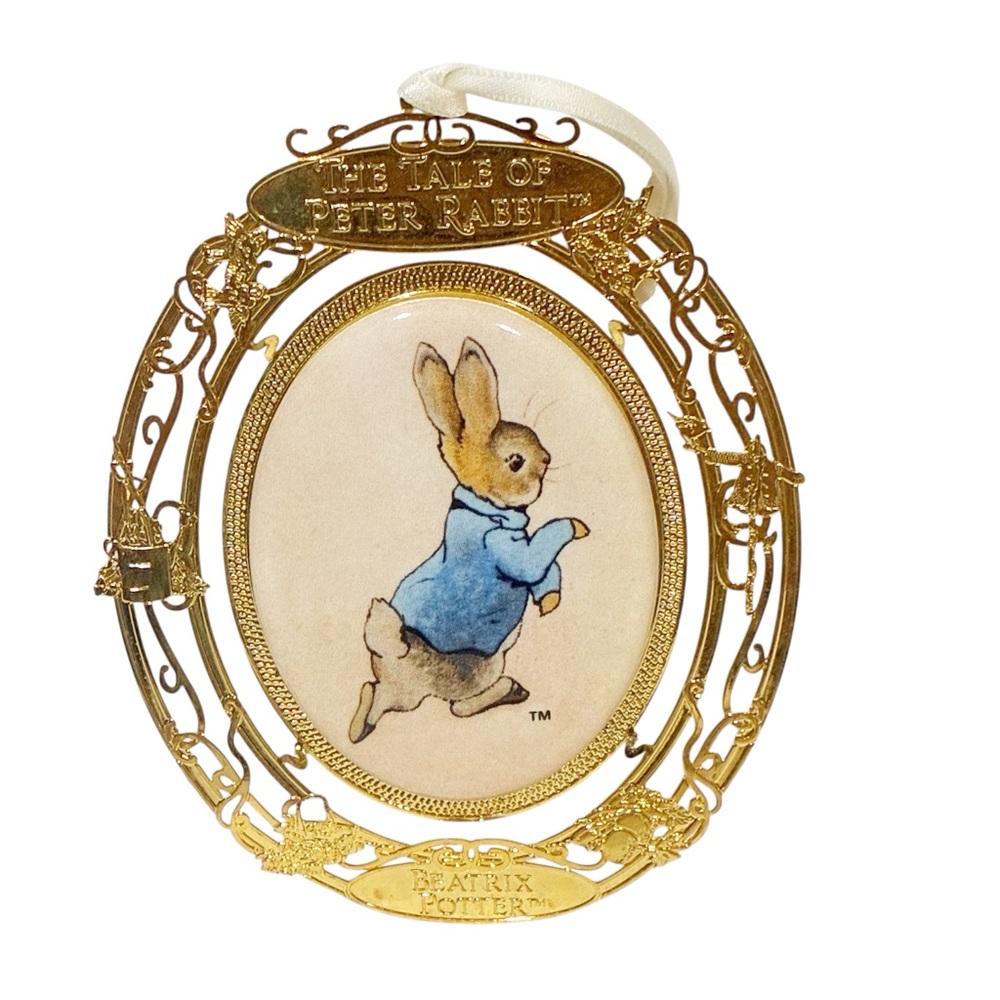 Vintage The Tales of Peter Rabbit Brass Hanging Ornament‎ 1995